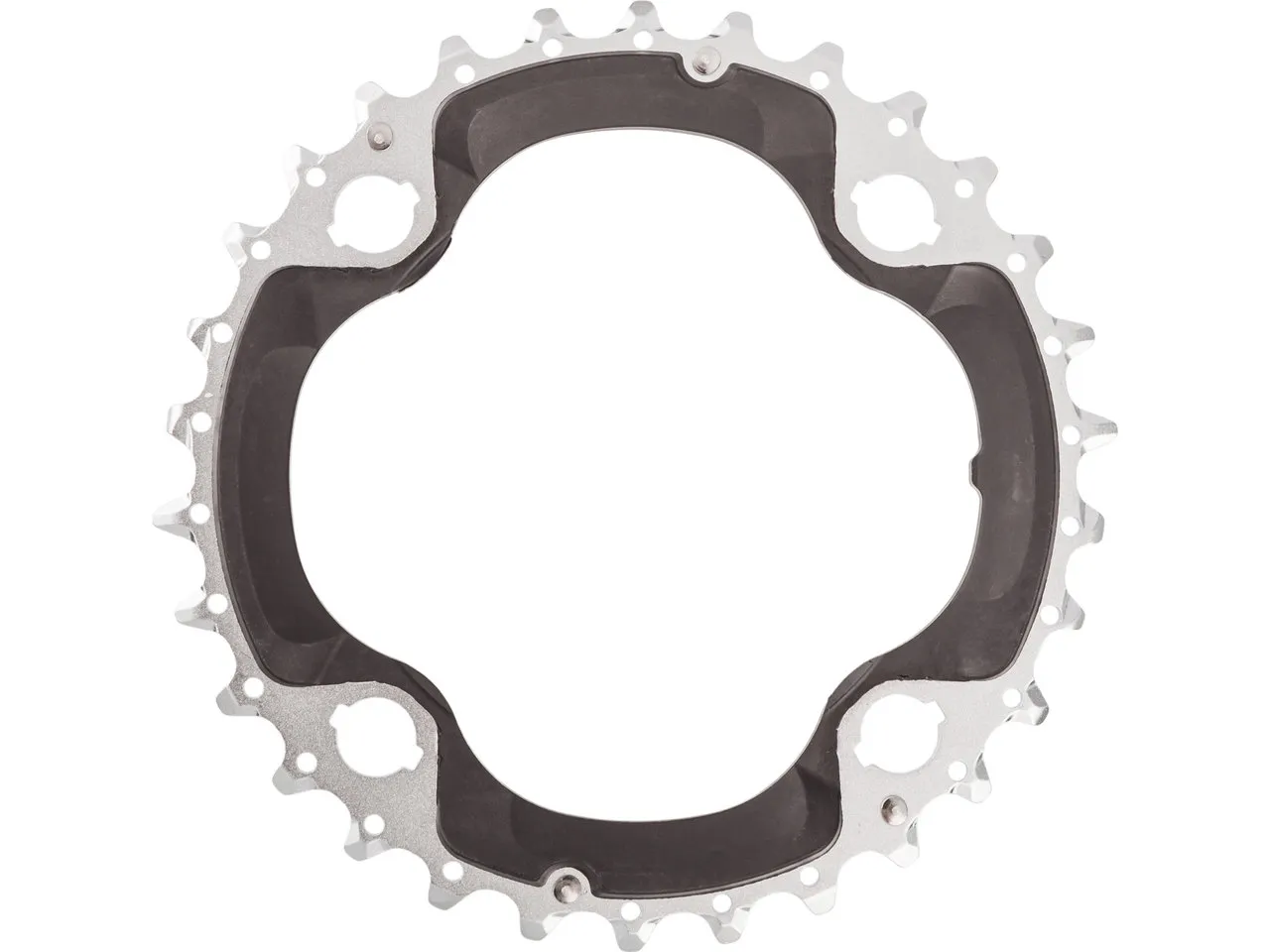 Shimano XT Kettenblatt FC-M782 10-fach, Schwarz-silber, 30t Shimano XT Kettenblatt FC-M782 10-fach, Schwarz-silber, 30t