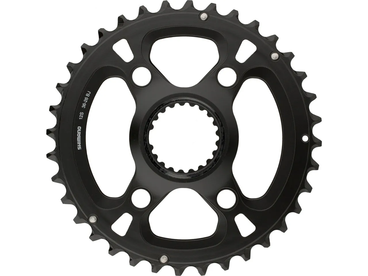 Shimano XT Kettenblatt FC-M8100-2 / FC-M8120-B2 12-fach, Schwarz, 36t Shimano XT Kettenblatt FC-M8100-2 / FC-M8120-B2 12-fach, Schwarz, 36t