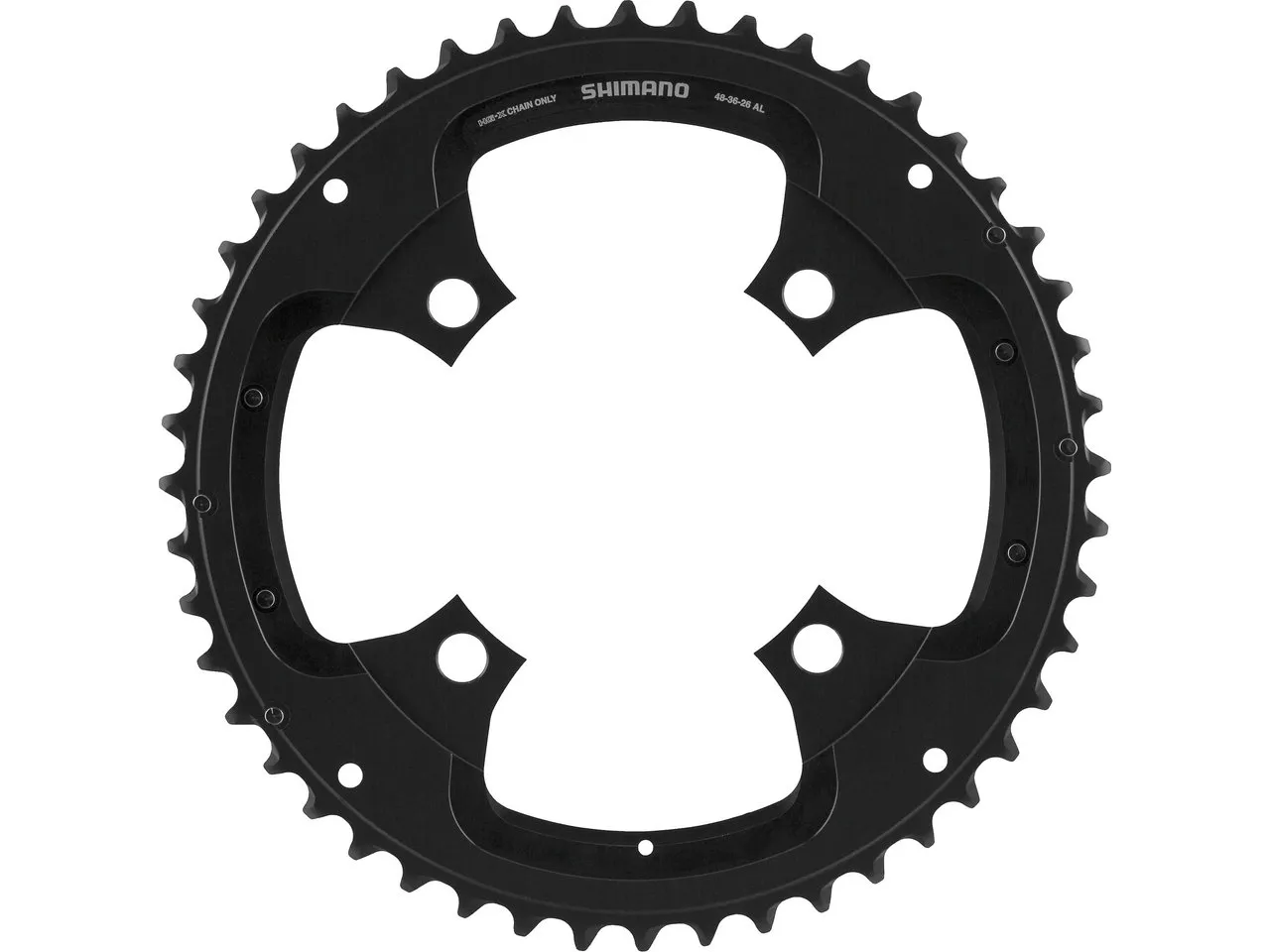 Shimano XT Kettenblatt FC-T8000 10-fach für Kettenschutzring, Schwarz, 48t Shimano XT Kettenblatt FC-T8000 10-fach für Kettenschutzring, Schwarz, 48t