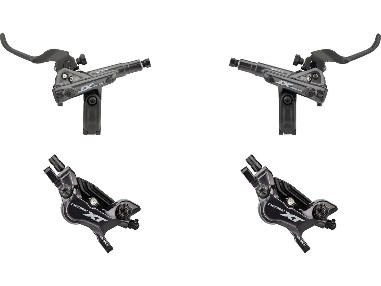 Shimano XT v+h Set Scheibenbremse BR-M8120 mit Metallbelag J-Kit, Schwarz, Satz (VR + HR) Shimano XT v+h Set Scheibenbremse BR-M8120 mit Metallbelag J-Kit, Schwarz, Satz (VR + HR)
