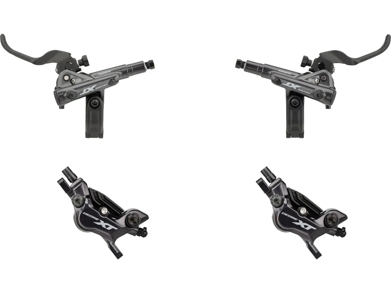 Shimano XT v+h Set Scheibenbremse BR-M8120 mit Resinbelag J-Kit, Schwarz, Satz (VR + HR) Shimano XT v+h Set Scheibenbremse BR-M8120 mit Resinbelag J-Kit, Schwarz, Satz (VR + HR)