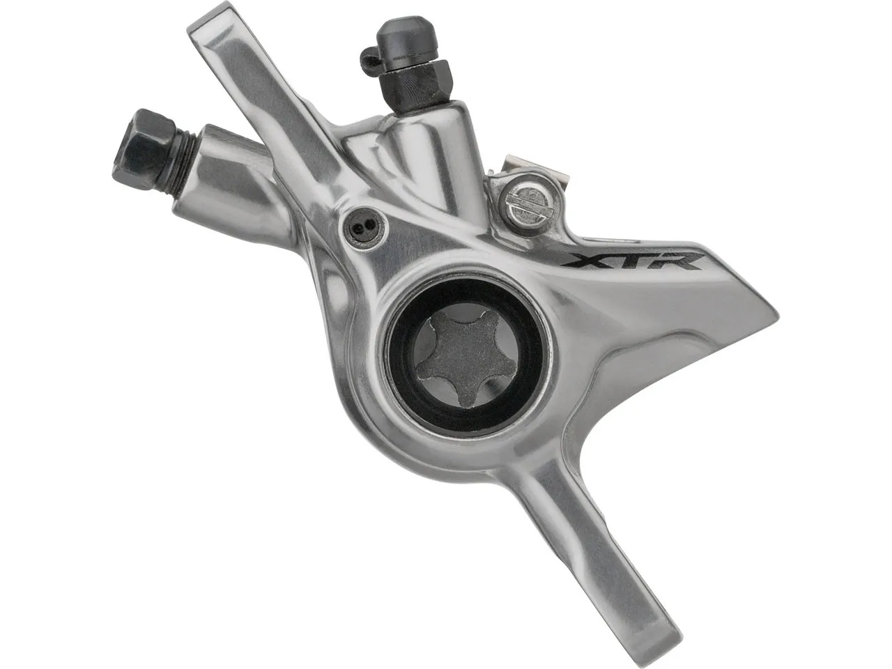 Shimano XTR XC Bremssattel BR-M9100 mit Resinbelag, Grau, VR / HR Postmount 6" Shimano XTR XC Bremssattel BR-M9100 mit Resinbelag, Grau, VR / HR Postmount 6"