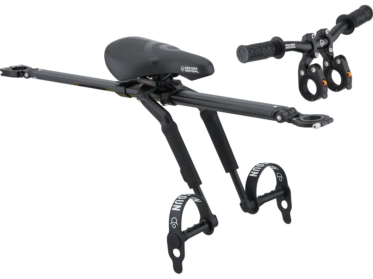 Shotgun Pro Frontkindersitz für MTB und Pro Lenker Komplettset, Schwarz, One Size