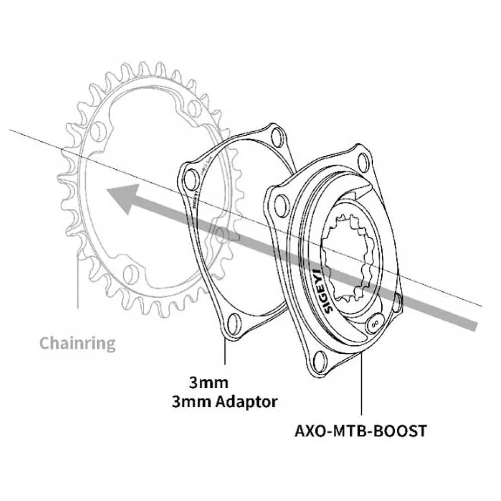 Sigeyi No Boost Axo Adapter, Oilslick, One Size Sigeyi No Boost Axo Adapter, Oilslick, One Size
