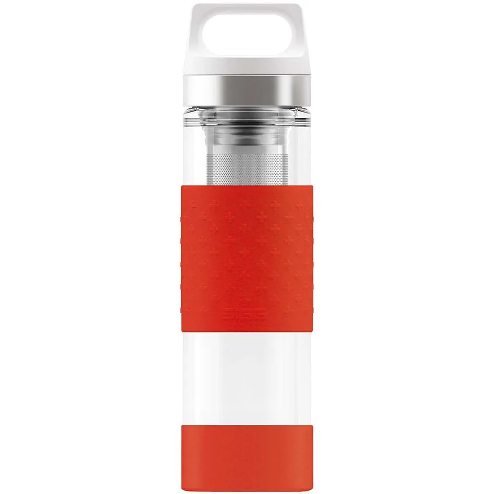 SIGG Hot&cold Glass Wmb 400ml Thermosflasche, Red, One Size SIGG Hot&cold Glass Wmb 400ml Thermosflasche, Red, One Size