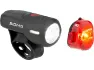 SIGMA SPORT Aura 45 Frontlicht + Nugget II Rücklicht LED Beleuchtungsset m. StVZO, Schwarz, 45 Lux