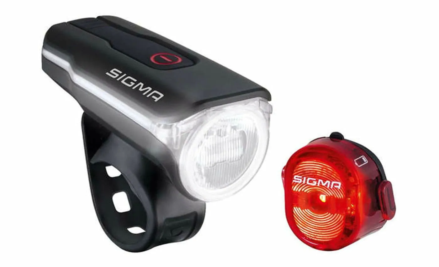 SIGMA SPORT Aura 60 USB / Nugget II Komplett-Set, Schwarz