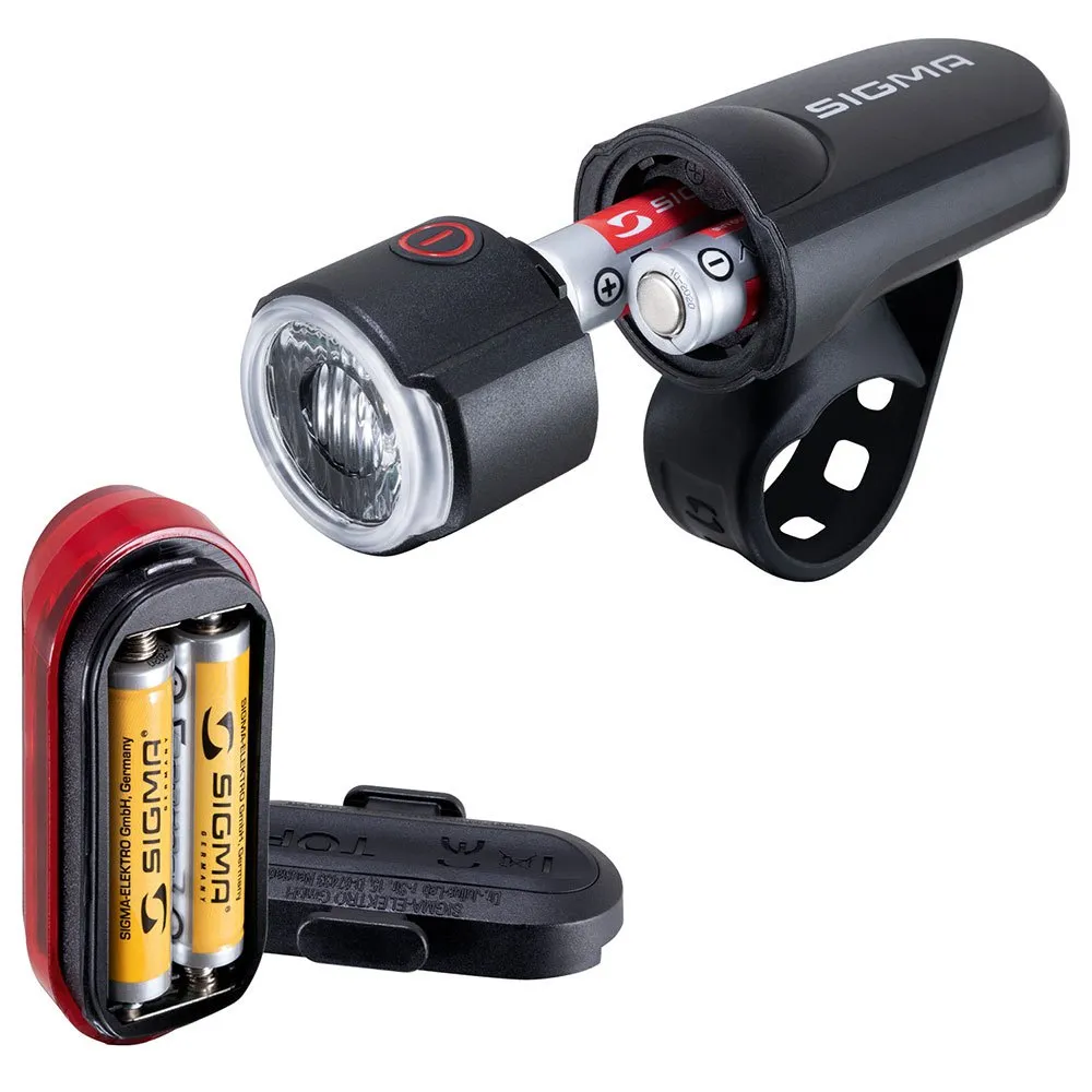 SIGMA SPORT Aura 30+curve Lichtset, Black / red, One Size SIGMA SPORT Aura 30+curve Lichtset, Black / red, One Size