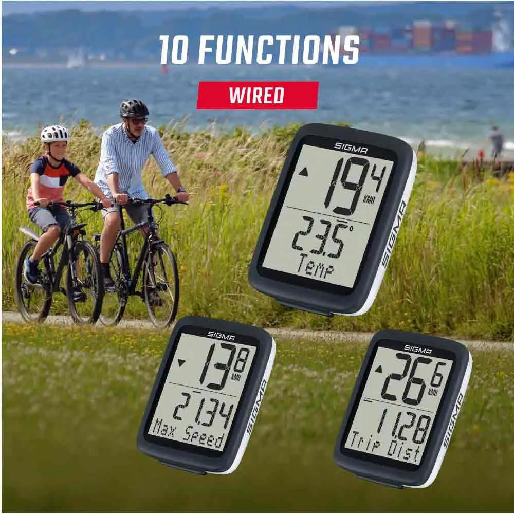 SIGMA SPORT Bc 10.0 Wr Fahrradcomputer Refurbished, Black / white, One Size