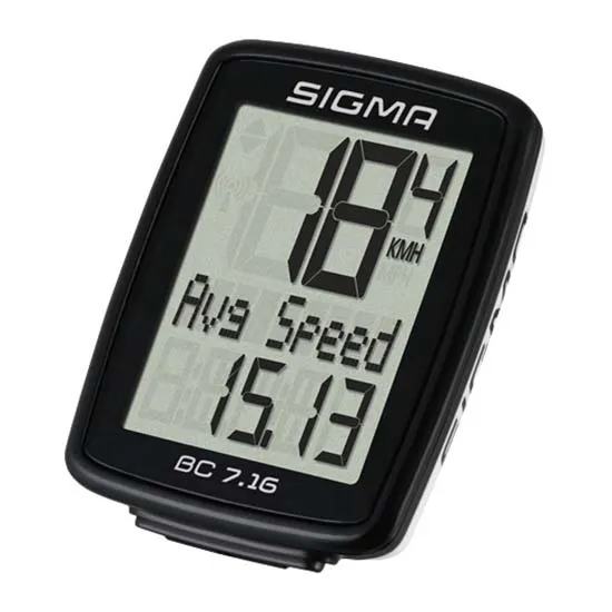 SIGMA SPORT Bc 7.16 Fahrradcomputer, Black, One Size