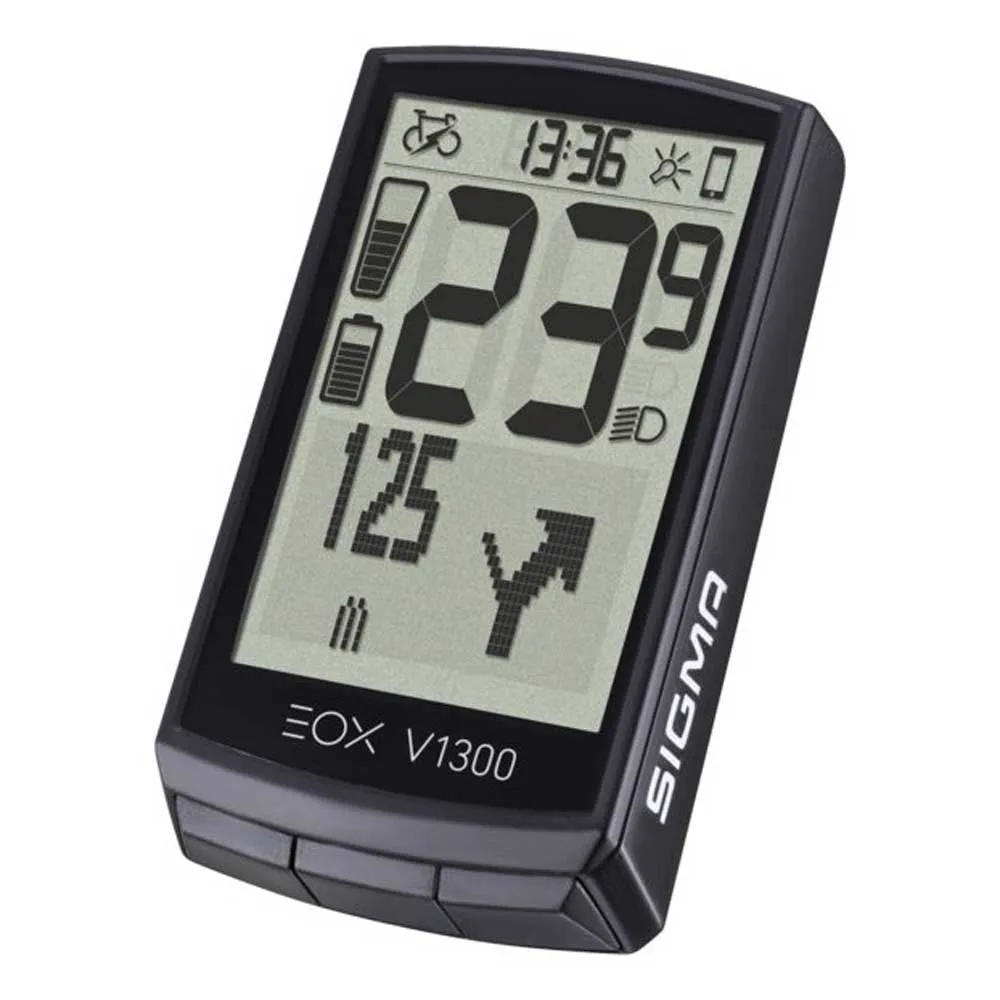 SIGMA SPORT Eox View 1300 E-bike Fahrradcomputer, Black, One Size SIGMA SPORT Eox View 1300 E-bike Fahrradcomputer, Black, One Size