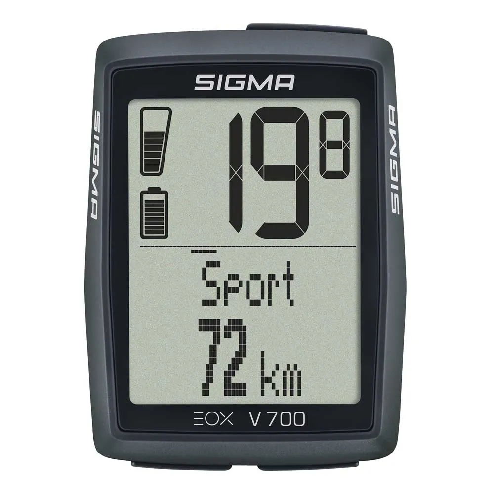 SIGMA SPORT Eox View 700 Fahrradcomputer, Black, One Size