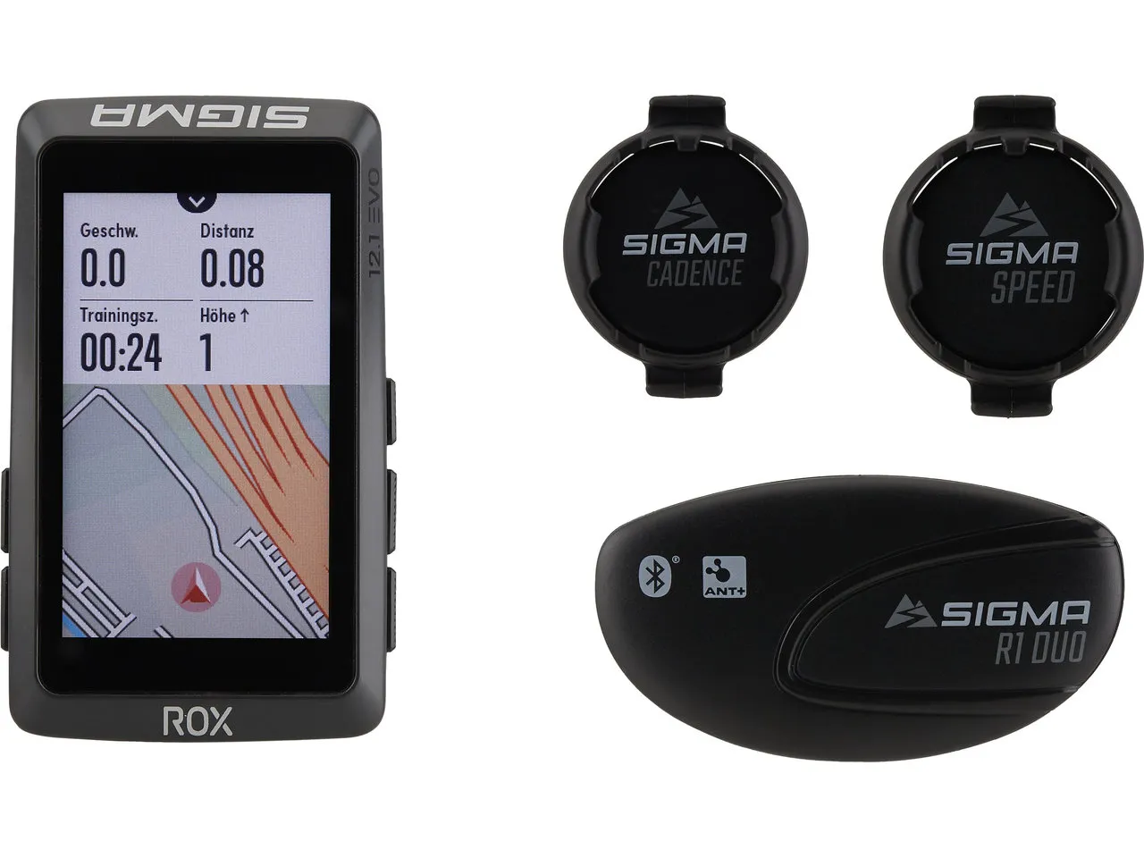 SIGMA SPORT ROX 12.1 Evo GPS Trainingscomputer + Sensor Set