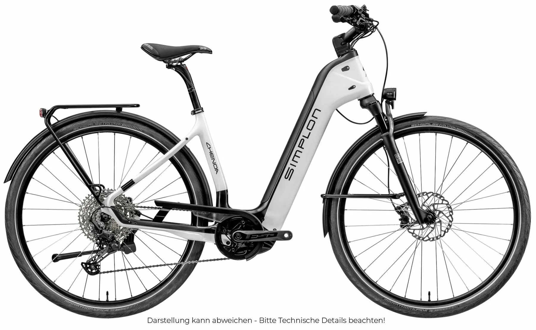 Simplon Chenoa Bosch CX Uni Deore10 Pearl White Glossy/Black Matt 28" 625 Wh Wave, Hersteller-pearl white glossy/black matt, 40cm Simplon Chenoa Bosch CX Uni Deore10 Pearl White Glossy/Black Matt 28" 625 Wh Wave, Hersteller-pearl white glossy/black matt, 40cm