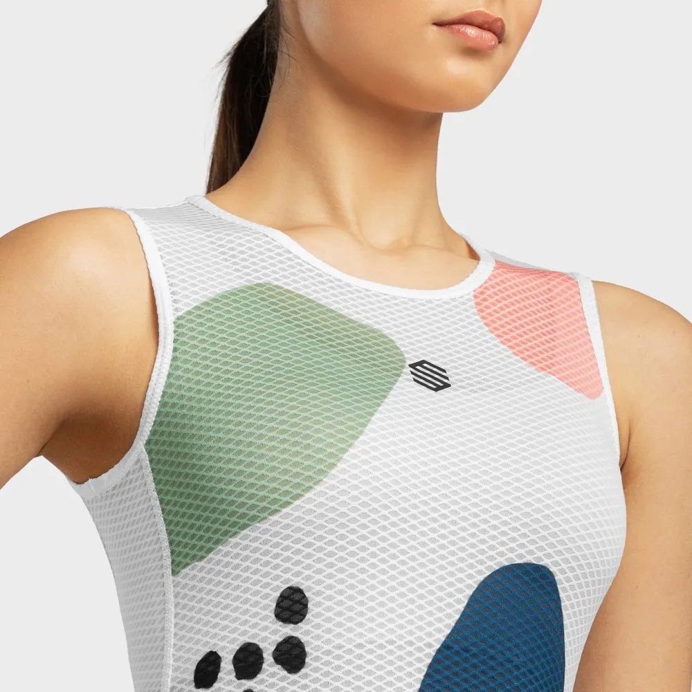 Siroko Camerig Ärmelloses Baselayer, White / multicolor Siroko Camerig Ärmelloses Baselayer, White / multicolor