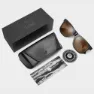 Siroko Capri Sonnenbrille, Black / brown, Brown Mirror/CAT3
