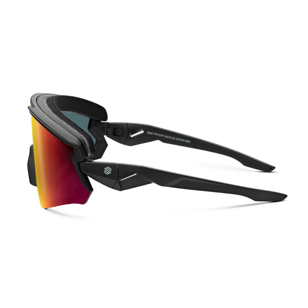 Siroko Gs4 Nansen Sonnenbrille, Black, Multicolor Mirror/CAT3 Siroko Gs4 Nansen Sonnenbrille, Black, Multicolor Mirror/CAT3
