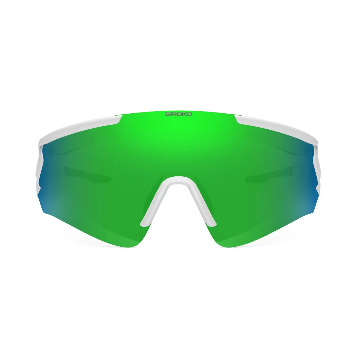 Siroko Gs4 Stein Sonnenbrille, White, Green Mirror/CAT3