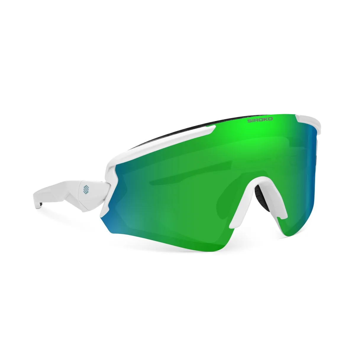 Siroko Gs4 Stein Sonnenbrille, White, Green Mirror/CAT3