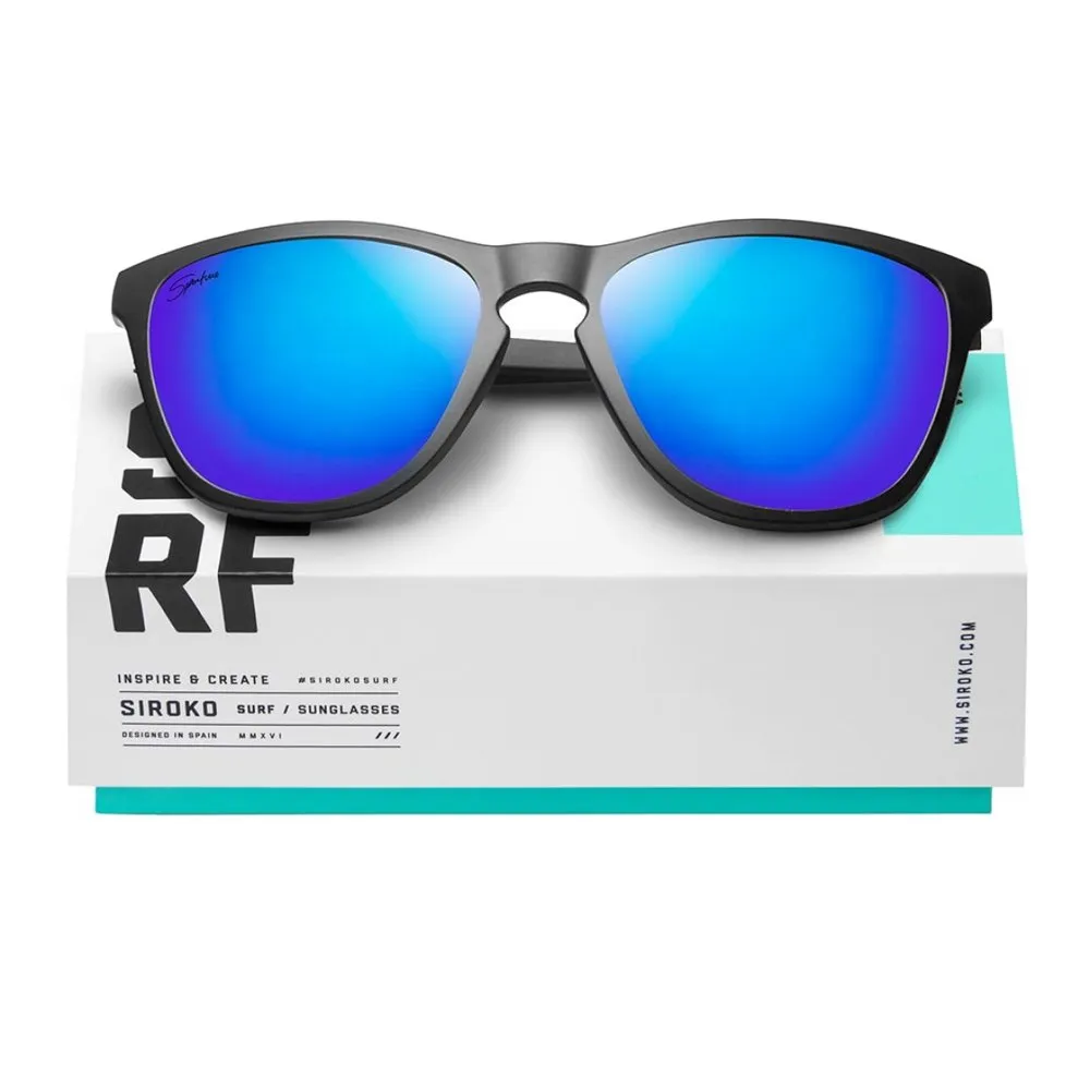 Siroko Hanalei Sonnenbrille, Black / blue, Blue Mirror Siroko Hanalei Sonnenbrille, Black / blue, Blue Mirror