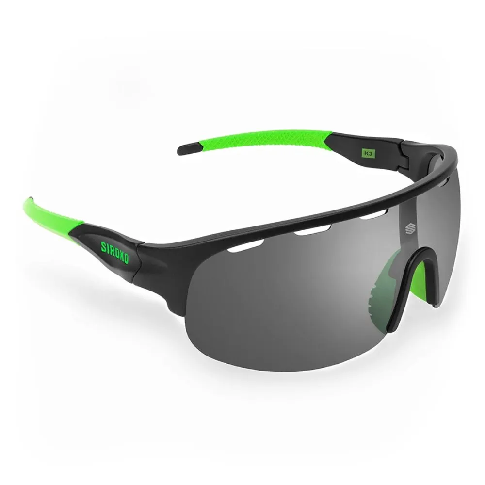 Siroko K3 Alpe D´huez Photochrome Sonnenbrille, Black, Photochromic Green Mirror/CAT2-3 Siroko K3 Alpe D´huez Photochrome Sonnenbrille, Black, Photochromic Green Mirror/CAT2-3