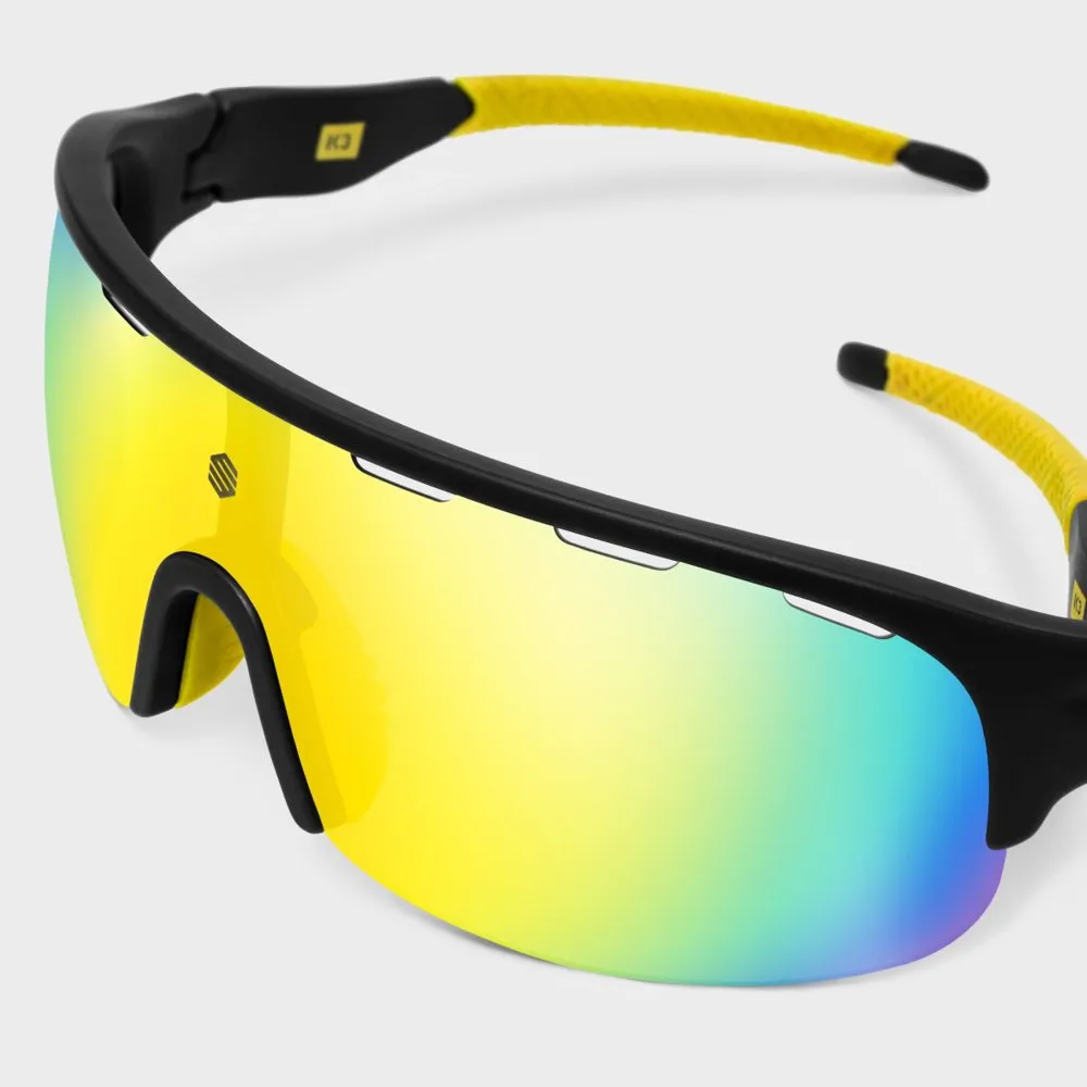 Siroko K3 Mtb Polarisierte Sonnenbrille, Black / yellow, Yellow/CAT3 Siroko K3 Mtb Polarisierte Sonnenbrille, Black / yellow, Yellow/CAT3