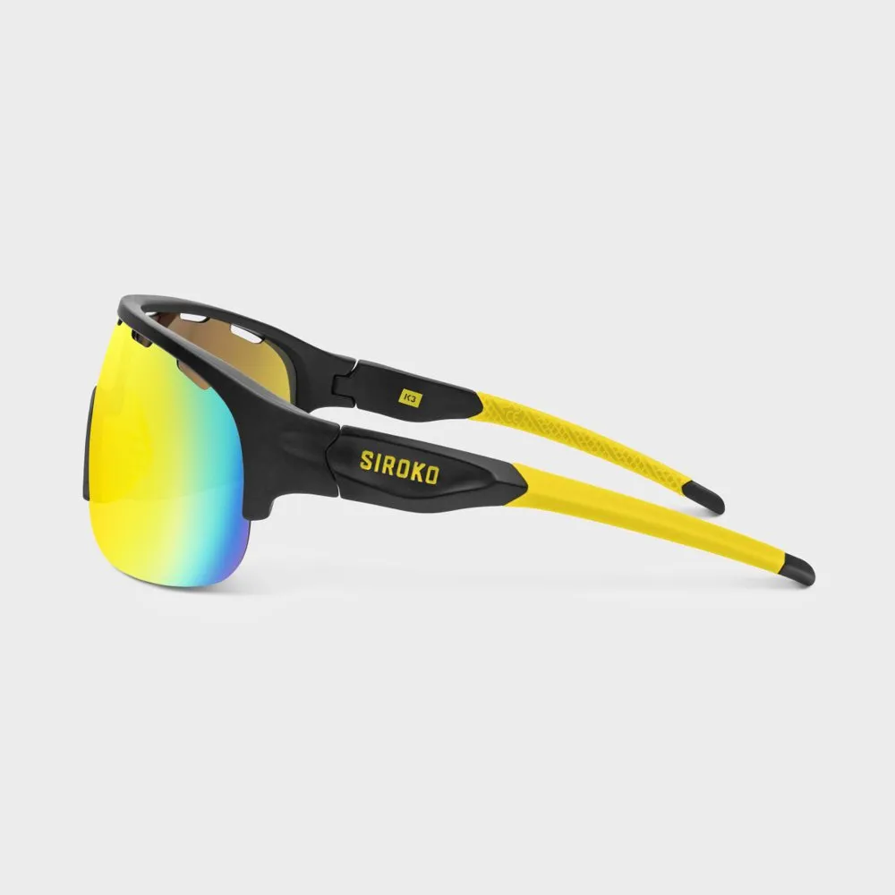 Siroko K3 Mtb Polarisierte Sonnenbrille, Black / yellow, Yellow/CAT3 Siroko K3 Mtb Polarisierte Sonnenbrille, Black / yellow, Yellow/CAT3