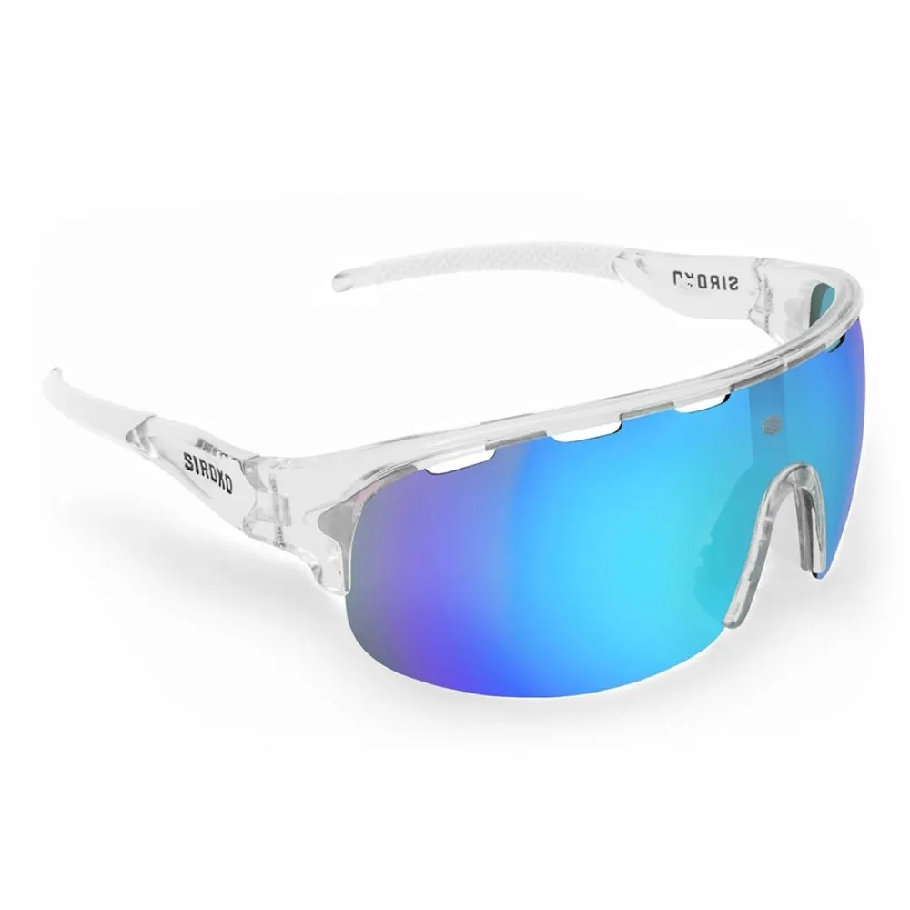 Siroko K3 Quebec Sonnenbrille, White, Blue Mirror/CAT3