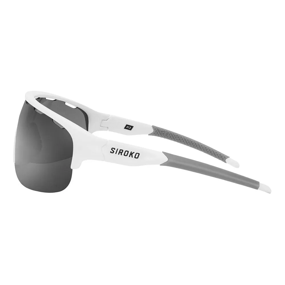 Siroko K3 Shimanami Kaido Photochrome Polarisierte Sonnenbrille, White / grey, Black/CAT1-3