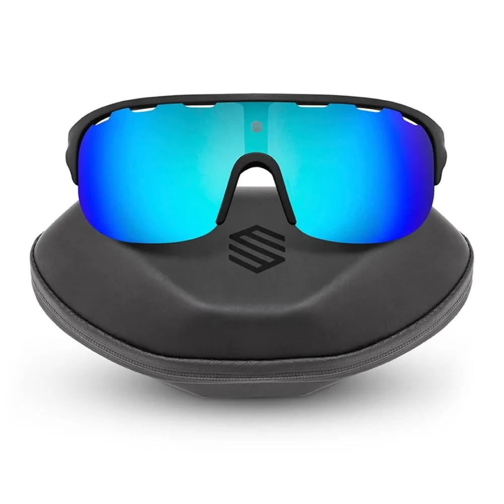 Siroko K3 Triathlon Sonnenbrille, Black, Blue Mirror/CAT3 Siroko K3 Triathlon Sonnenbrille, Black, Blue Mirror/CAT3