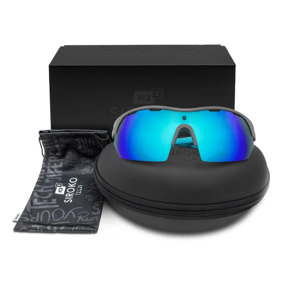 Siroko K3s London Sonnenbrille, Grey, Blue Mirror/CAT3 Siroko K3s London Sonnenbrille, Grey, Blue Mirror/CAT3
