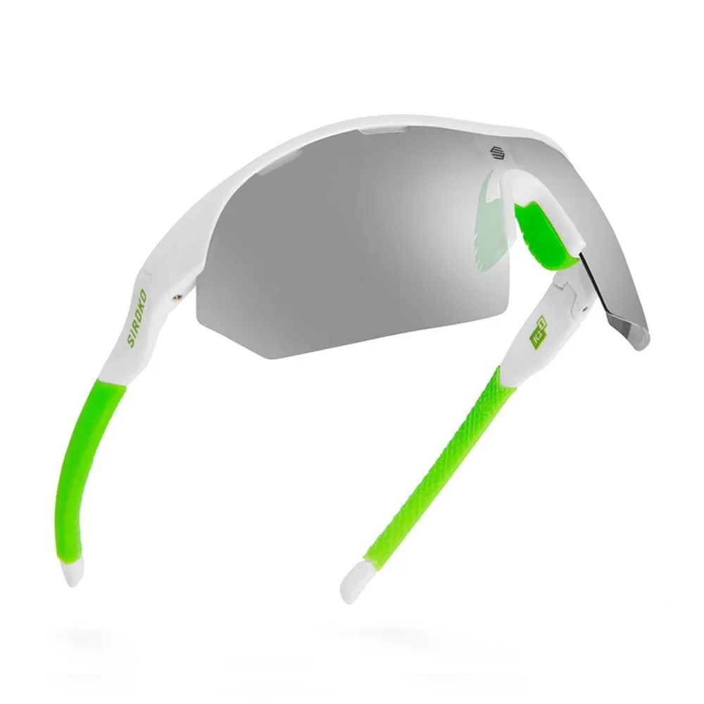 Siroko K3s Photochrome Sonnenbrille, White, Photocromatic Green Mirror Siroko K3s Photochrome Sonnenbrille, White, Photocromatic Green Mirror