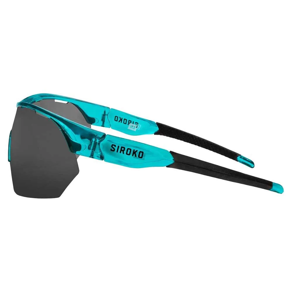 Siroko K3s Singletrack Polarisierte Sonnenbrille, Clear turquoise, Black/CAT3 Siroko K3s Singletrack Polarisierte Sonnenbrille, Clear turquoise, Black/CAT3