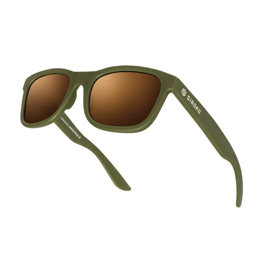 Siroko Landhausplatz Polarisierte Sonnenbrille, Green / brown, Brown Mirror Siroko Landhausplatz Polarisierte Sonnenbrille, Green / brown, Brown Mirror