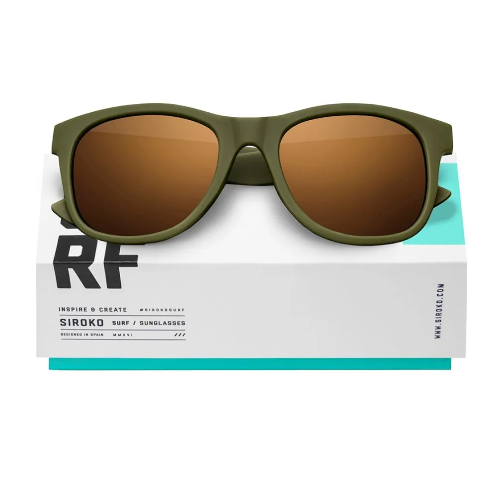 Siroko Landhausplatz Polarisierte Sonnenbrille, Green / brown, Brown Mirror Siroko Landhausplatz Polarisierte Sonnenbrille, Green / brown, Brown Mirror