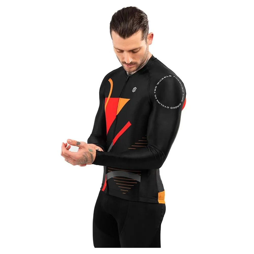 Siroko M2 Arizona Langarm-trikot, Black / red / orange, M Siroko M2 Arizona Langarm-trikot, Black / red / orange, M