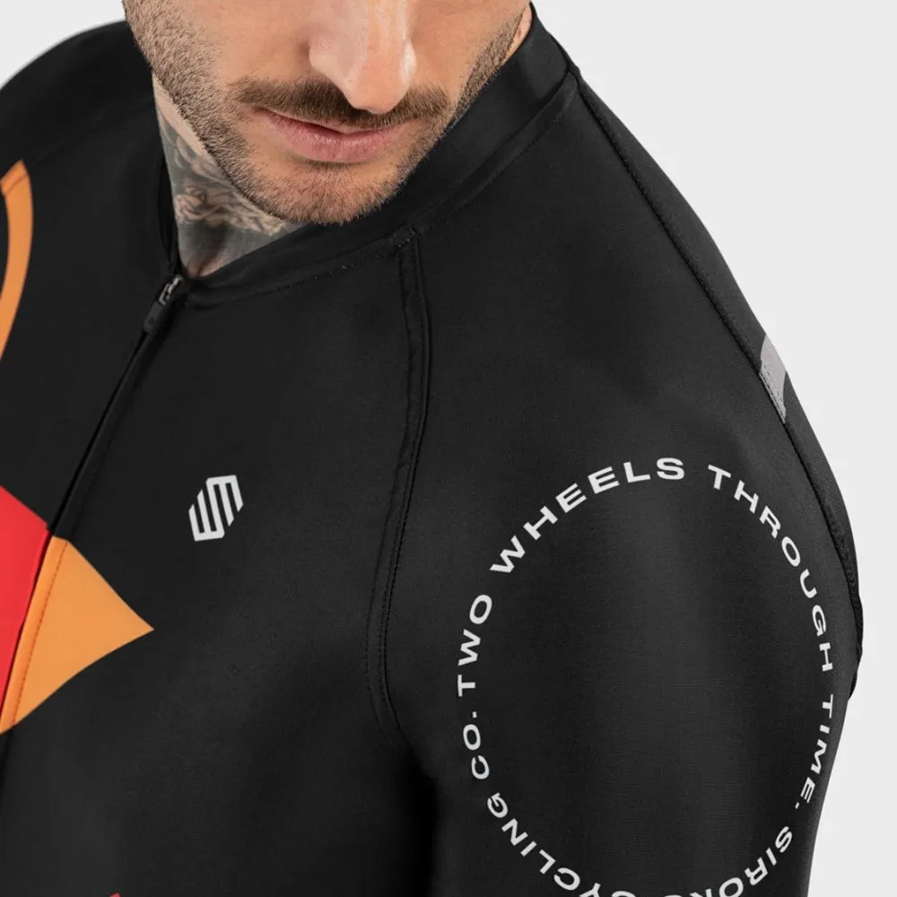 Siroko M2 Arizona Langarm-trikot, Black / red / orange, M Siroko M2 Arizona Langarm-trikot, Black / red / orange, M
