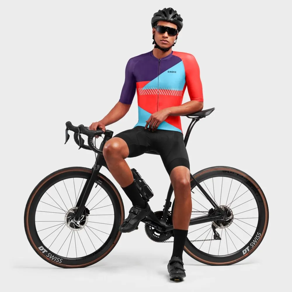 Siroko M2 Flèche Kurzarm-radtrikot, Red / blue / purple Siroko M2 Flèche Kurzarm-radtrikot, Red / blue / purple