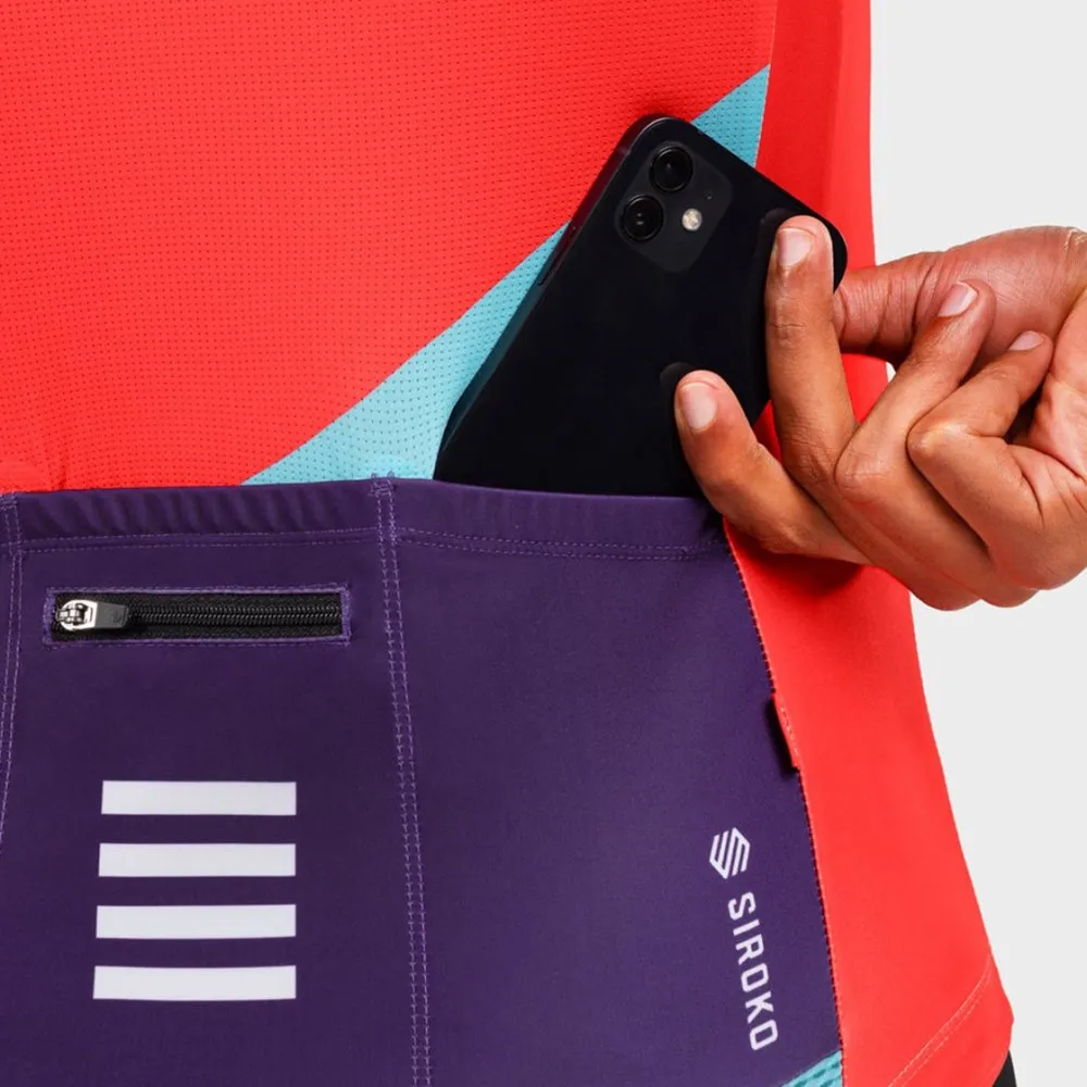 Siroko M2 Flèche Kurzarm-radtrikot, Red / blue / purple Siroko M2 Flèche Kurzarm-radtrikot, Red / blue / purple