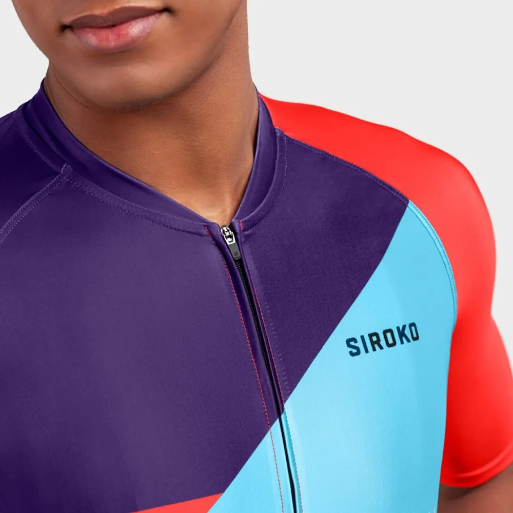 Siroko M2 Flèche Kurzarm-radtrikot, Red / blue / purple Siroko M2 Flèche Kurzarm-radtrikot, Red / blue / purple