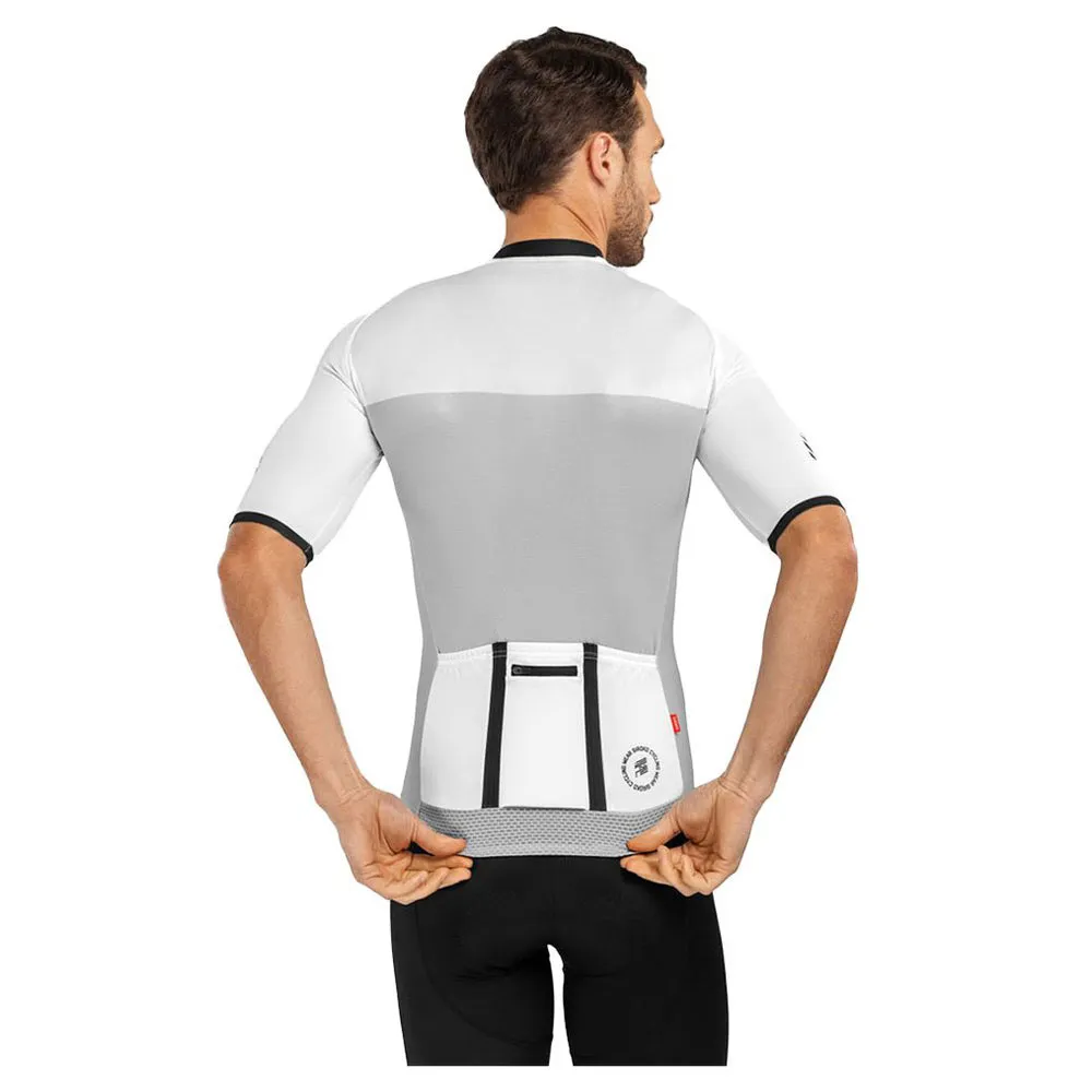 Siroko M2 Granfondo Kurzarm-radtrikot, White / grey