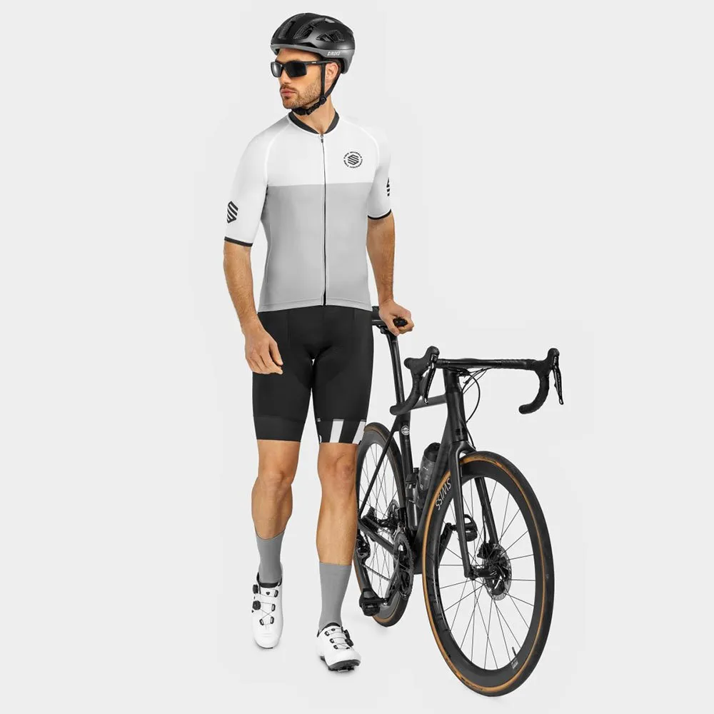 Siroko M2 Granfondo Kurzarm-radtrikot, White / grey