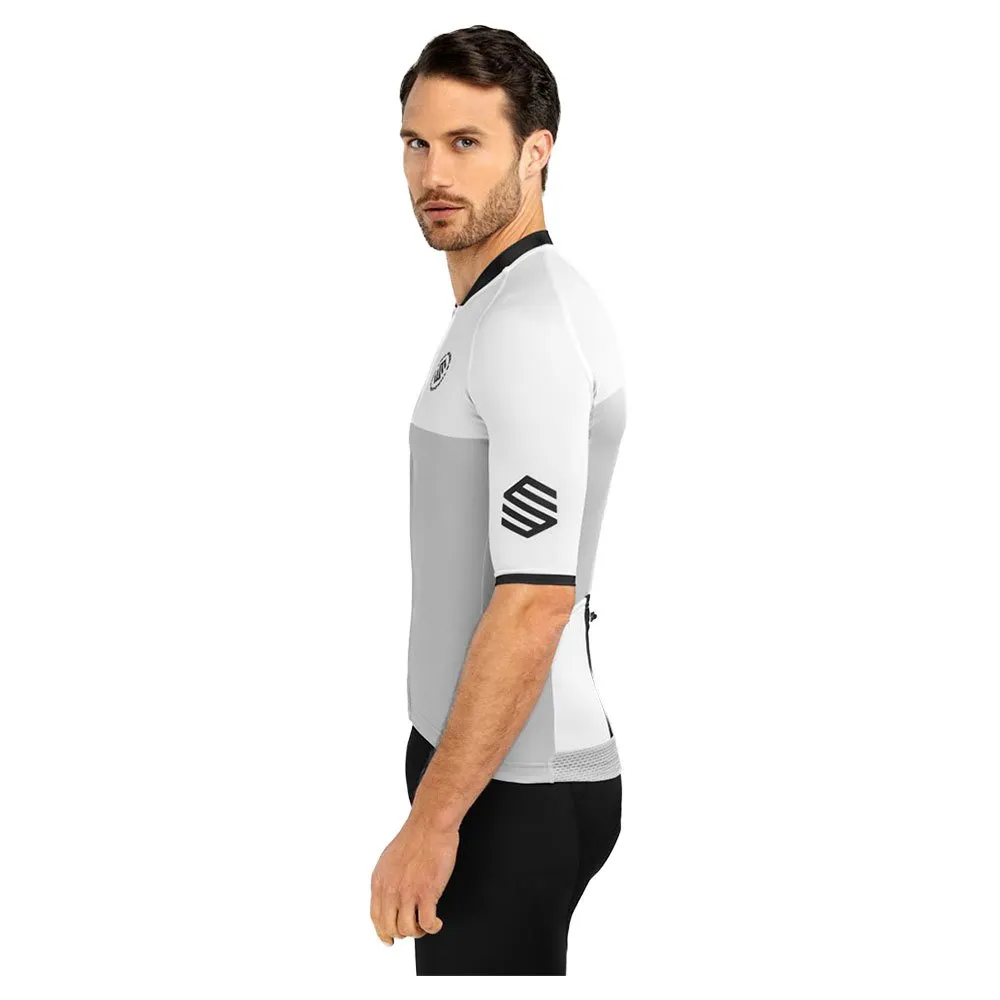 Siroko M2 Granfondo Kurzarm-radtrikot, White / grey