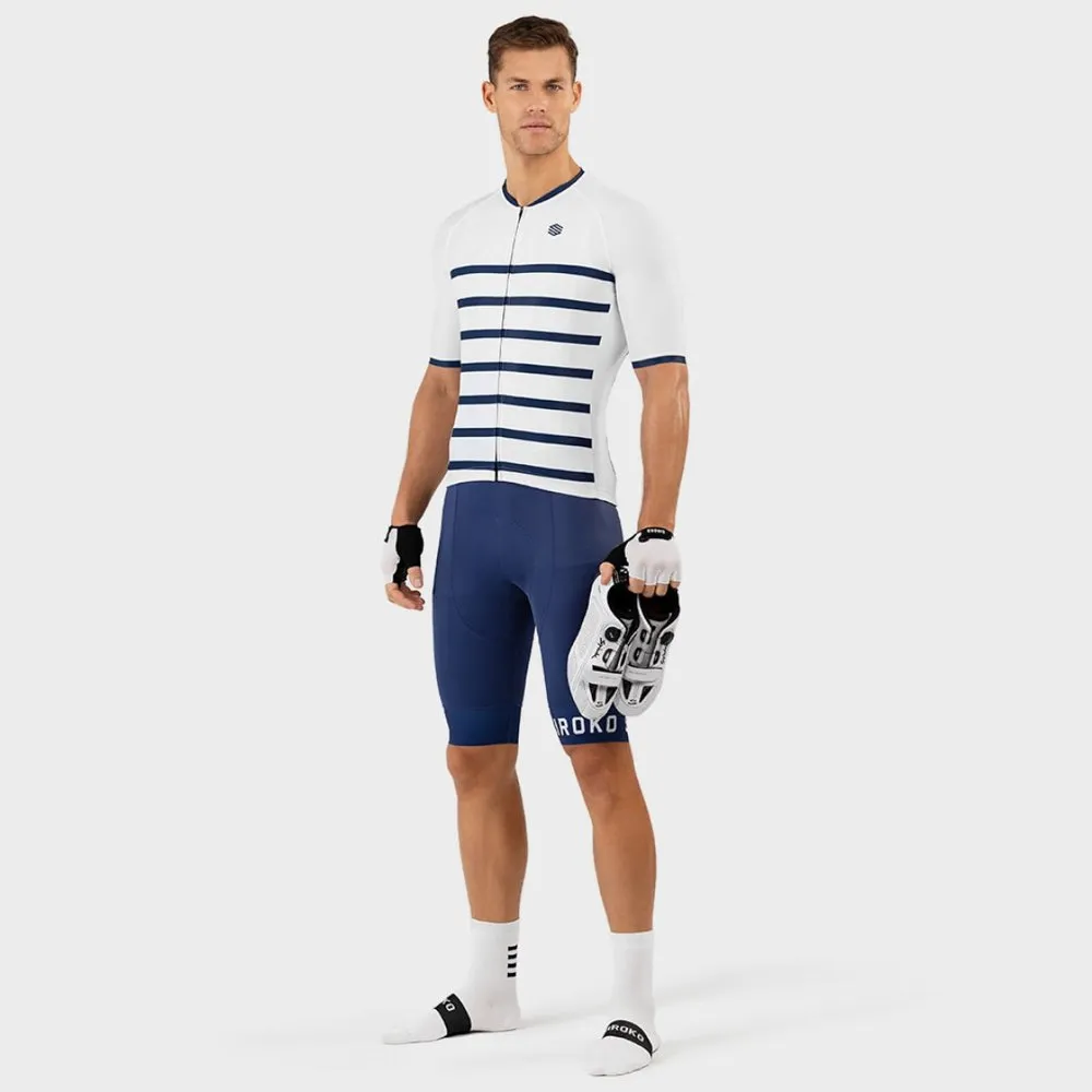 Siroko M2 Nevada Kurzarm-radtrikot, White / blue Siroko M2 Nevada Kurzarm-radtrikot, White / blue