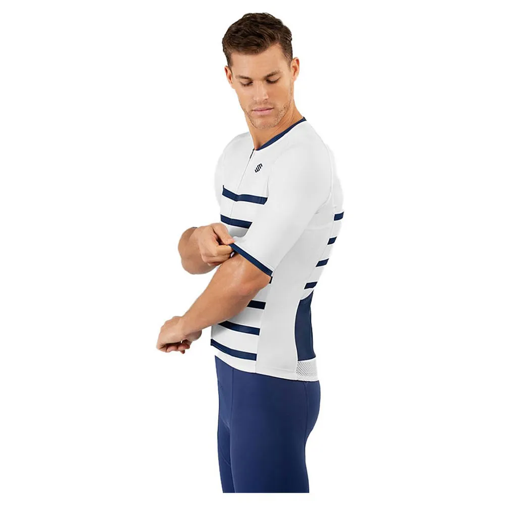 Siroko M2 Nevada Kurzarm-radtrikot, White / blue Siroko M2 Nevada Kurzarm-radtrikot, White / blue