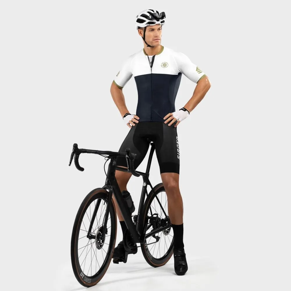 Siroko M2 Superclass Kurzarm-radtrikot, White / blue Siroko M2 Superclass Kurzarm-radtrikot, White / blue