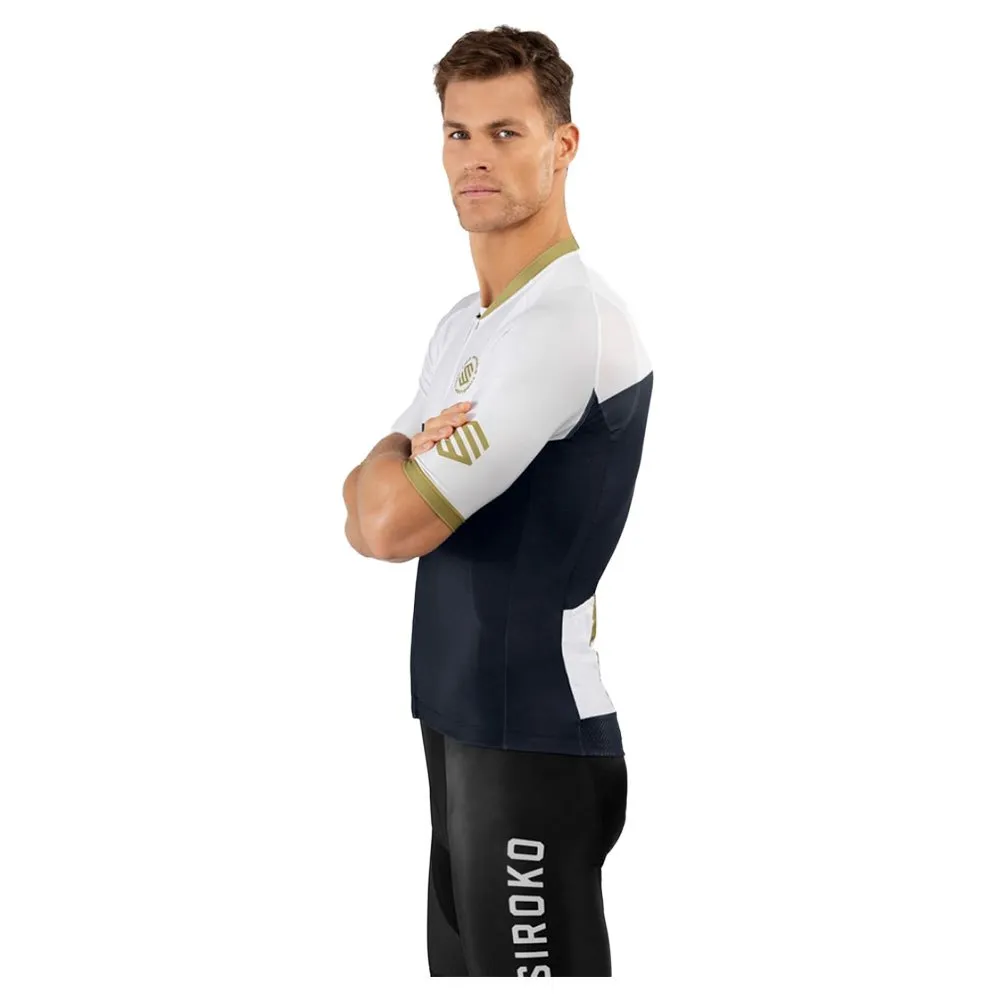 Siroko M2 Superclass Kurzarm-radtrikot, White / blue Siroko M2 Superclass Kurzarm-radtrikot, White / blue