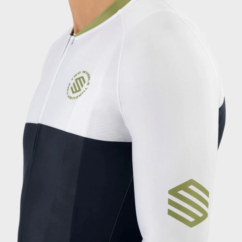 Siroko M2 Superclass Kurzarm-radtrikot, White / blue Siroko M2 Superclass Kurzarm-radtrikot, White / blue