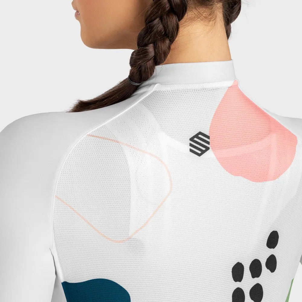 Siroko M2 Tulpen Kurzarm-radtrikot, White / coral