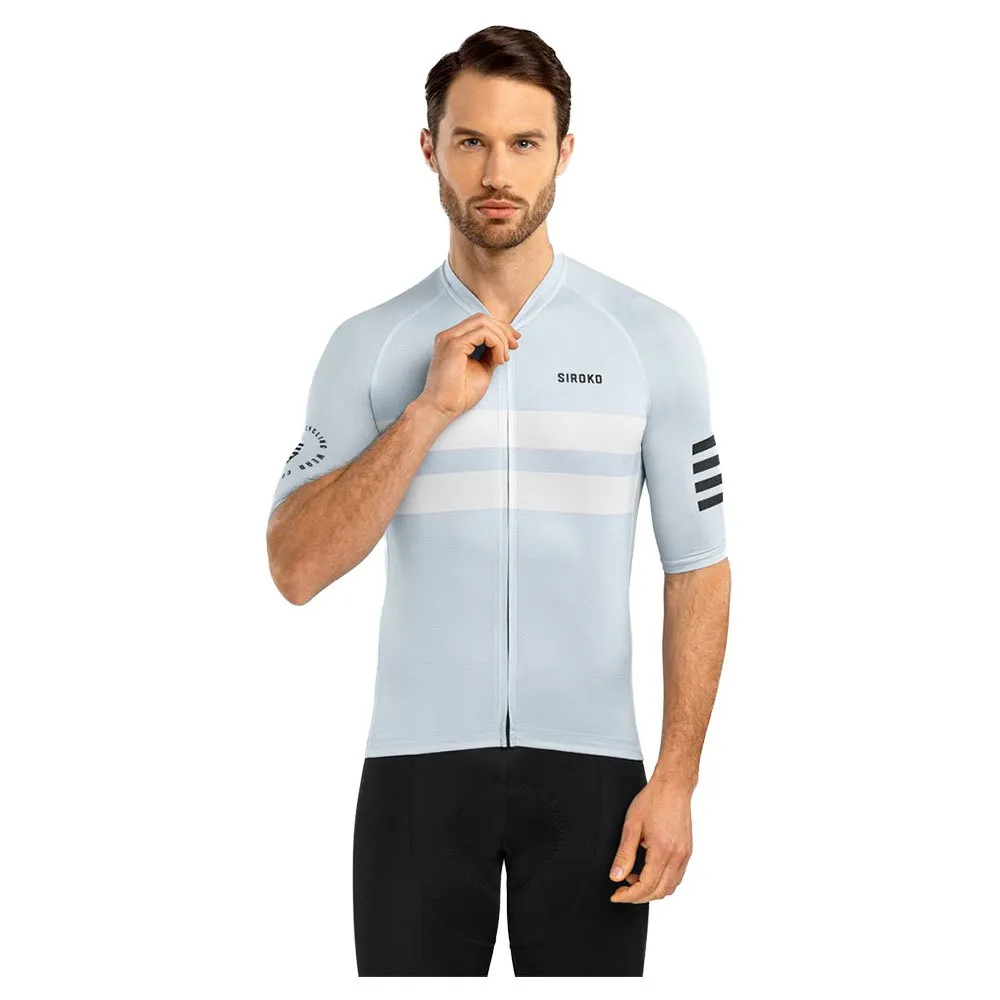 Siroko M3 Bealach Kurzarm-radtrikot, Light blue / white, XL